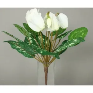 Sztuczny kwiat Cyklamen, biały