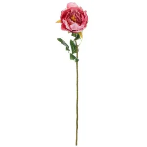 Sztuczny kwiat Piwonia różowy, 11 x 70 x 11 cm