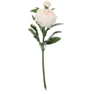 Sztuczny kwiat Piwonii, biały, 61 cm