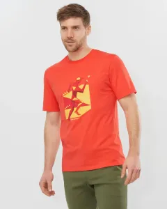 Salomon Outlife Graphic Geo Runner Koszulka Czerwony #295389