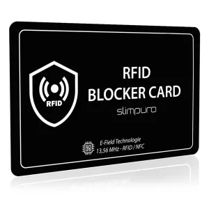 Slimpuro Karta blokująca sygnały RFID i NFC, bardzo cienka, format karty płatniczej