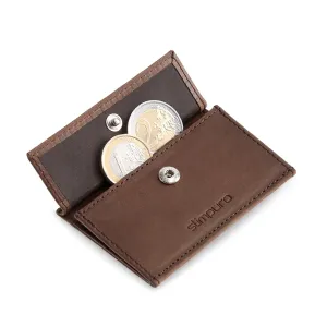 Slimpuro Coin Pocket, kieszeń na monety z ochroną kart RFID, do cienkich portfeli ZNAP 8 i 12, na zatrzask #434398