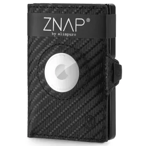 Slimpuro ZNAP Airtag, portfel, 12 kart, kieszonka na monety, 8,9 x 1,8 x 6,3 cm, ochrona RFID #94193