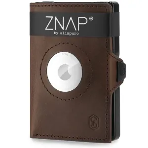 Slimpuro ZNAP Airtag, portfel, 12 kart, kieszonka na monety, 8,9 x 1,8 x 6,3 cm, ochrona RFID #94196