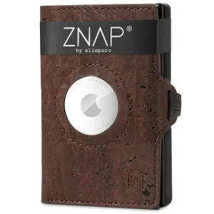 Slimpuro ZNAP Airtag, portfel na 8 kart, kieszonka na monety, 8,9 x 1,5 x 6,3 cm (szer x wys. x gł.), ochrona RFID #94429