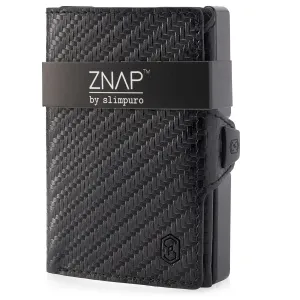 Slimpuro ZNAP, cienki portfel, 8 kart, kieszonka na monety, 8,9 x 1,5 x 6,3 cm (szer. x wys. x gł.), ochrona RFID #93300