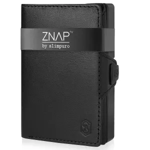 Slimpuro ZNAP, płaski portfel na 8 kart, kieszonka na monety, 8,9 x 1,5 x 6,3 cm (szer x wys. x gł.), ochrona RFID #93324