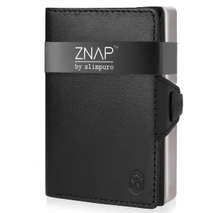 Slimpuro ZNAP, płaski portfel na 12 kart, kieszonka na monety, 8,9 x 1,8 x 6,3 cm (szer x wys. x gł.), ochrona RFID #539134