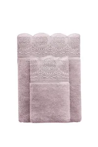 Ręcznik kąpielowy QUEEN 85x150cm z koronką Lila