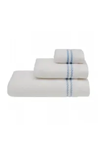 Podarunkowy zestaw ręczników CHAINE, 3 szt Biały / niebieski haft