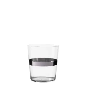 Szklanki Tumbler z paskiem w kolorze platynowym 440 ml zestaw 6 szt - 21st Century Glas Lunasol META Glass