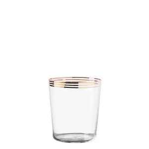 Szklanki Tumbler z trzema złotymi paskami 440 ml zestaw 6 szt - 21st Century Glas