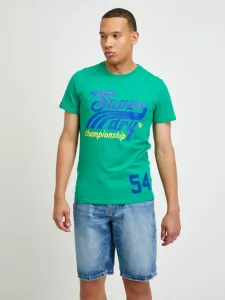 SuperDry Collegiate Graphic Koszulka Zielony #365462