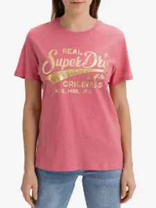 SuperDry Koszulka Różowy #267103