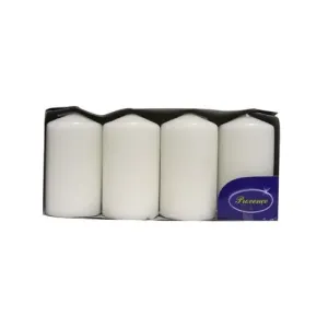 Provence Świeca cylinder biały, 5 x 9 cm, 4  szt