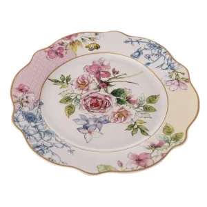 Porcelanowy talerz deserowy Roses, 19,2  cm