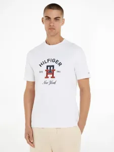 Tommy Hilfiger Curved Monogram Koszulka Biały #397190