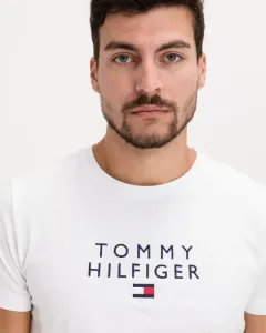 Tommy Hilfiger Embroidered Logo Koszulka Biały #370898