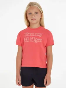 Tommy Hilfiger Koszulka dziecięce Różowy