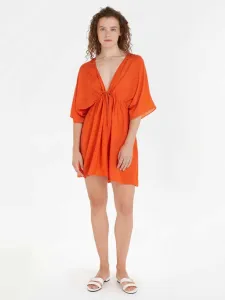 Tommy Hilfiger Cover Up Short Dress SS Sukienka Pomarańczowy #404235