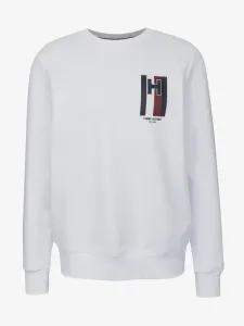 Tommy Hilfiger Emblem Crewneck Bluza Biały #604151