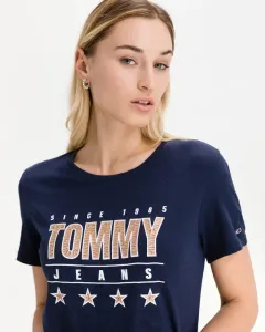 Tommy Jeans Slim Metallic Koszulka Niebieski #291574
