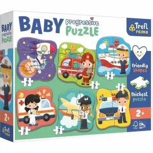 Trefl Baby puzzle Zawody i pojazdy, 6w1(2-6 elem.)