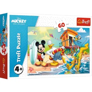 Trefl Puzzle Myszka Miki na plaży, 60 elementów