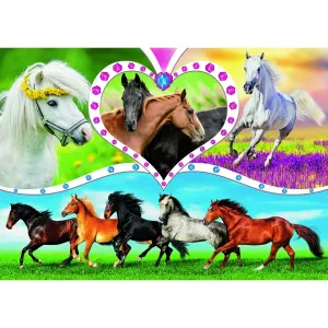 Trefl Puzzle Piękne konie, 200 elementów