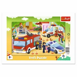 Trefl Puzzle Pojazdy specjalne, 15 elementów