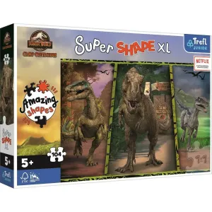 Trefl Puzzle Super Shape Kolorowe dinozaury/Jurassic World, 104 XL elem