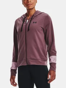 Under Armour Rival Terry CB FZ Hoodie-PPL Bluza Fioletowy