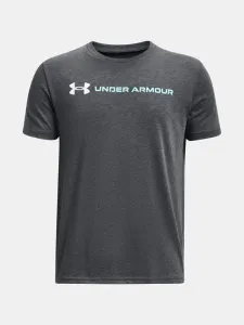 Under Armour UA B Logo Wordmark SS Koszulka dziecięce Szary #539707