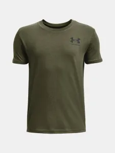 Under Armour UA B Sportstyle Left Chest SS Koszulka dziecięce Zielony