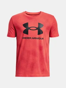 Under Armour UA Sportstyle Logo Aop SS Koszulka dziecięce Czerwony