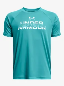 Under Armour UA Tech Split Wordmark SS Koszulka dziecięce Niebieski