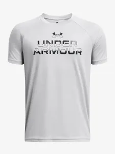 Under Armour UA Tech Split Wordmark SS Koszulka dziecięce Szary