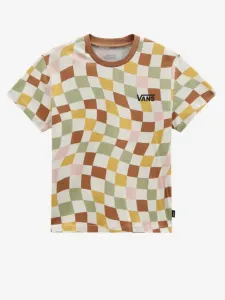 Vans Checker Print Koszulka dziecięce Brązowy