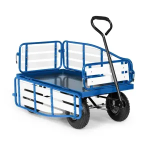 Waldbeck Ventura, ręczny wózek transportowy, nośność 300 kg, stal, WPC, niebieski