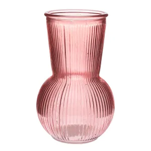 Wazon szklany Silvie, różowy, 11 x 17,5 cm