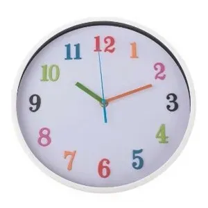 Zegar ścienny Happy number, śr. 30,5 cm, plastik