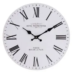 Zegar ścienny Hotel Westminster, śr. 34 cm, drewno